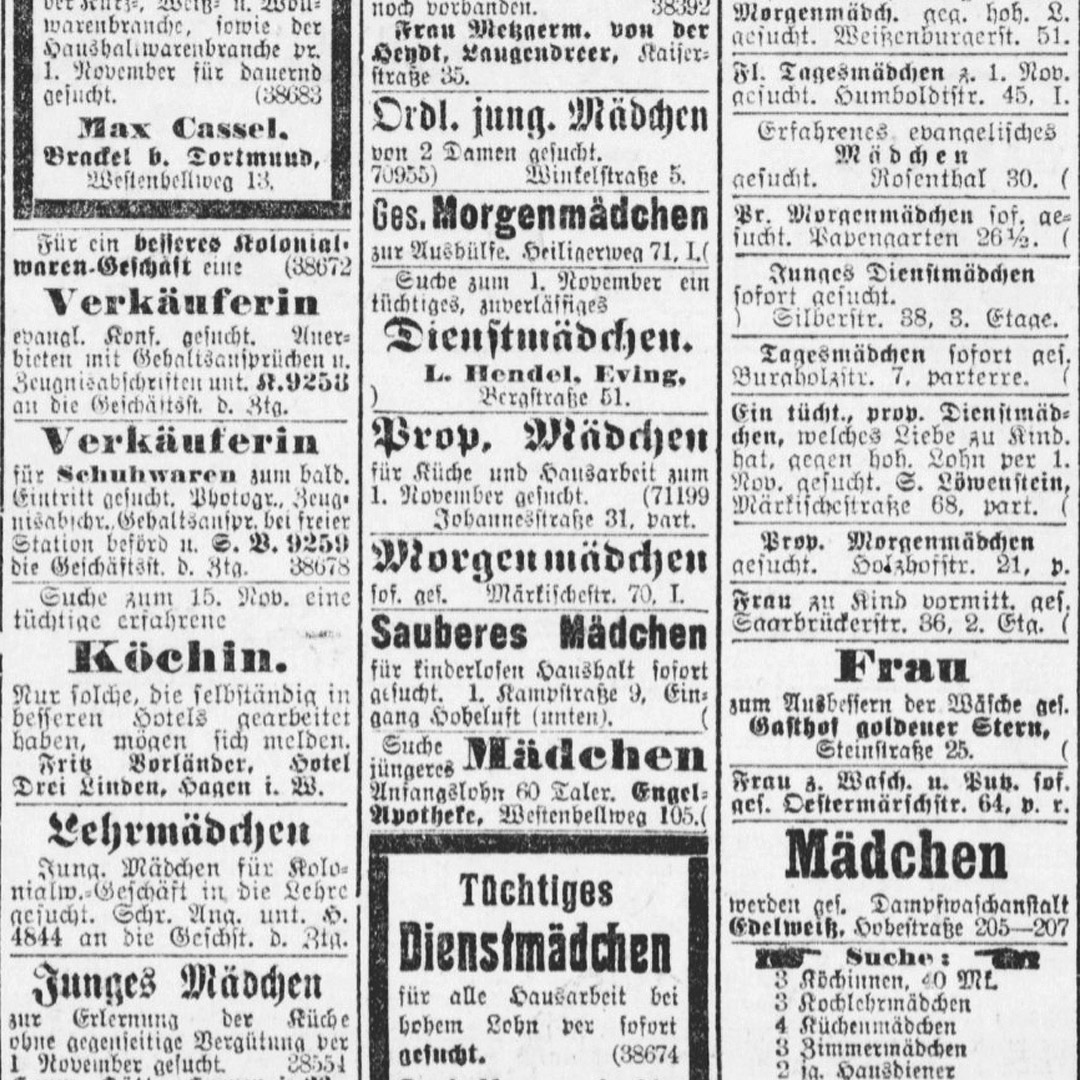 Roman-Recherche 5: Zeitungsanzeigen