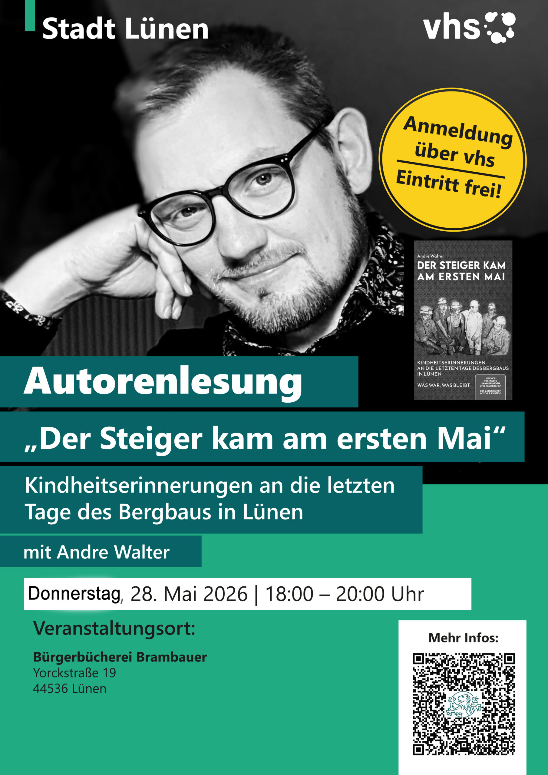 Der Steiger kommt im Mai nach Brambauer(Lesung)