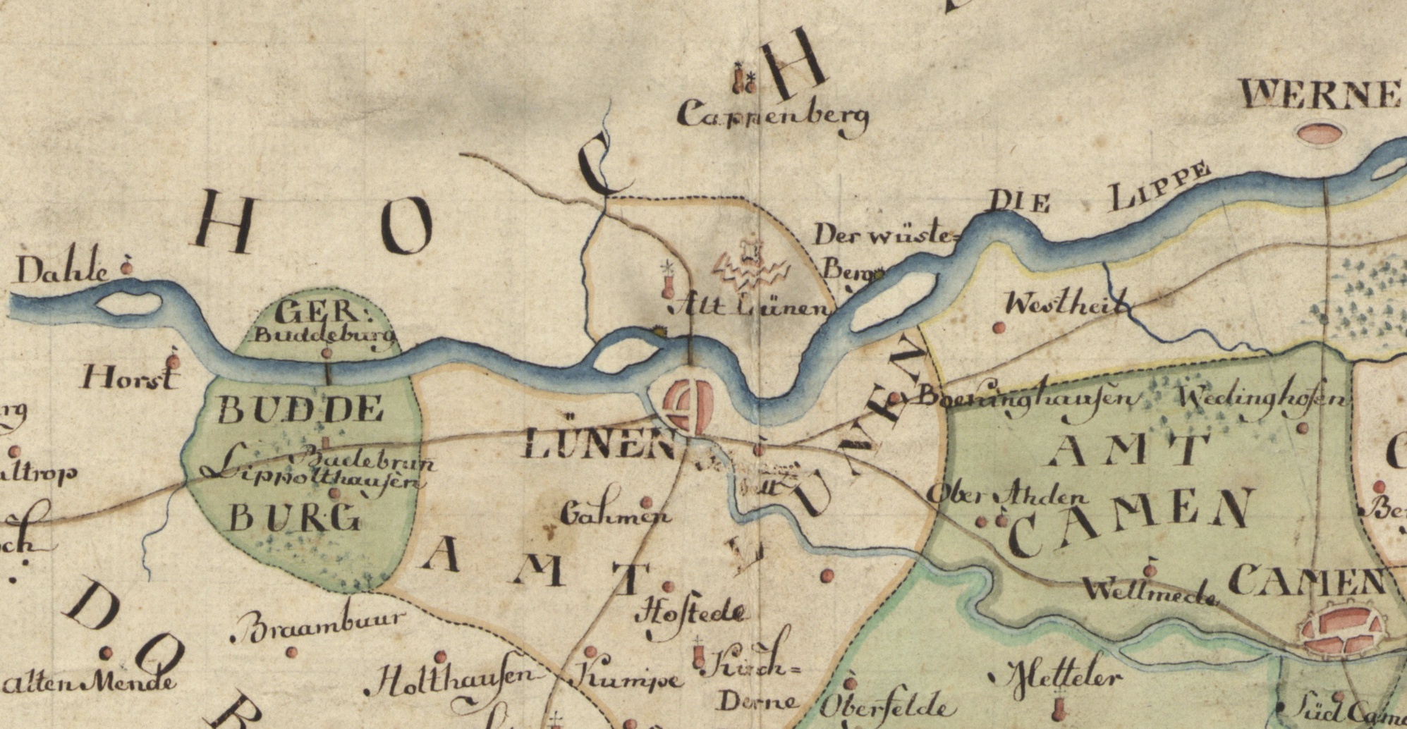 Karte der Grafschaft Marck 1775