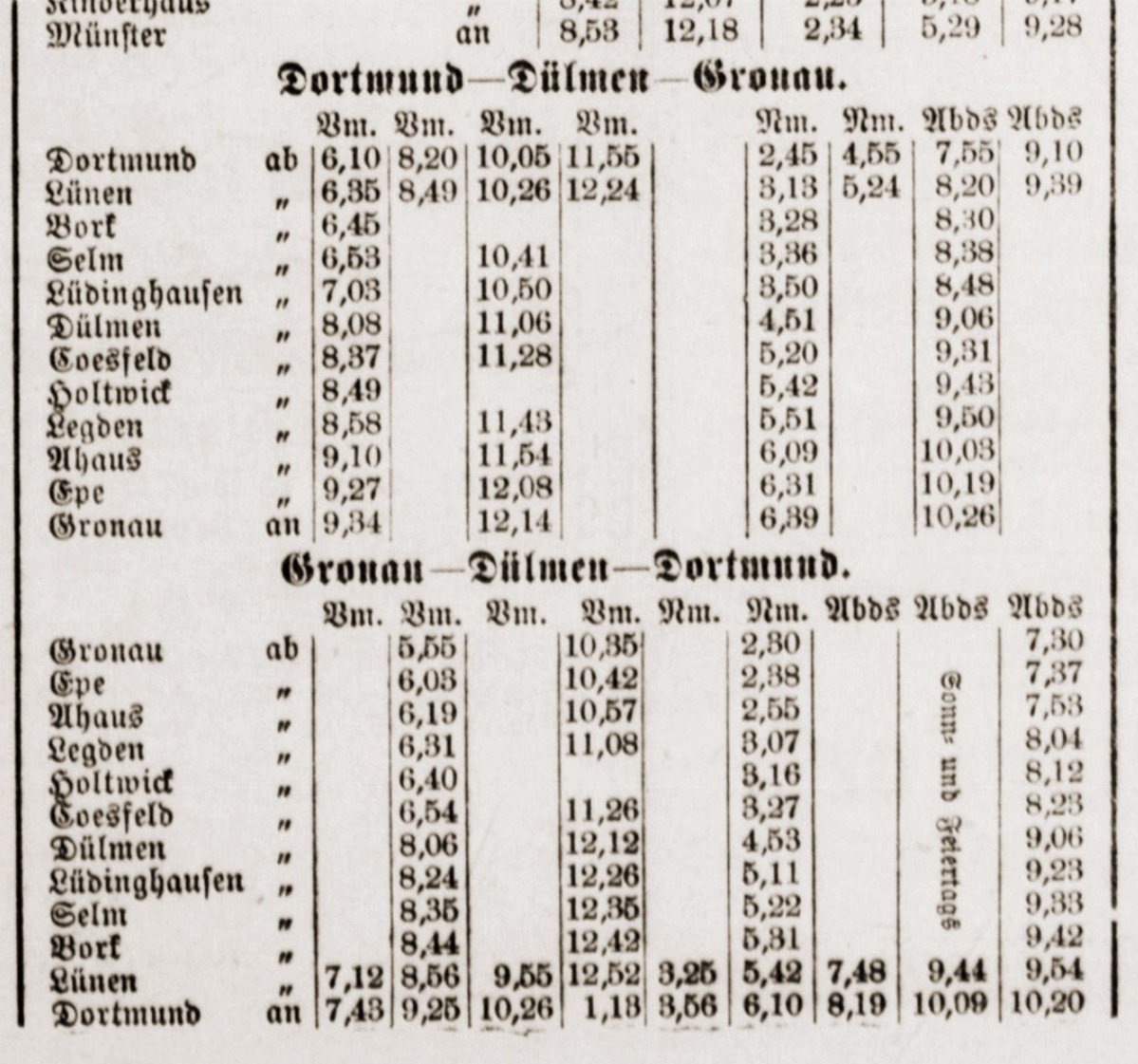Roman-Recherche 1: Bahnfahrplan